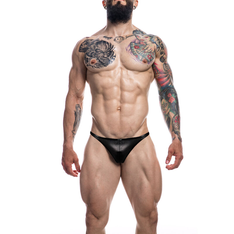 CUT4MEN – SLIP BRASILIANO IN PELLE NERA S
