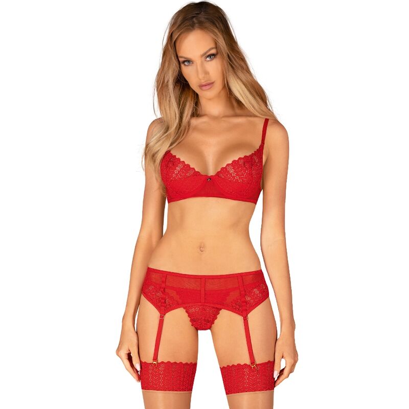 OBSESSIVE – INGRIDIA SET TRE PEZZI ROSSO XS/S