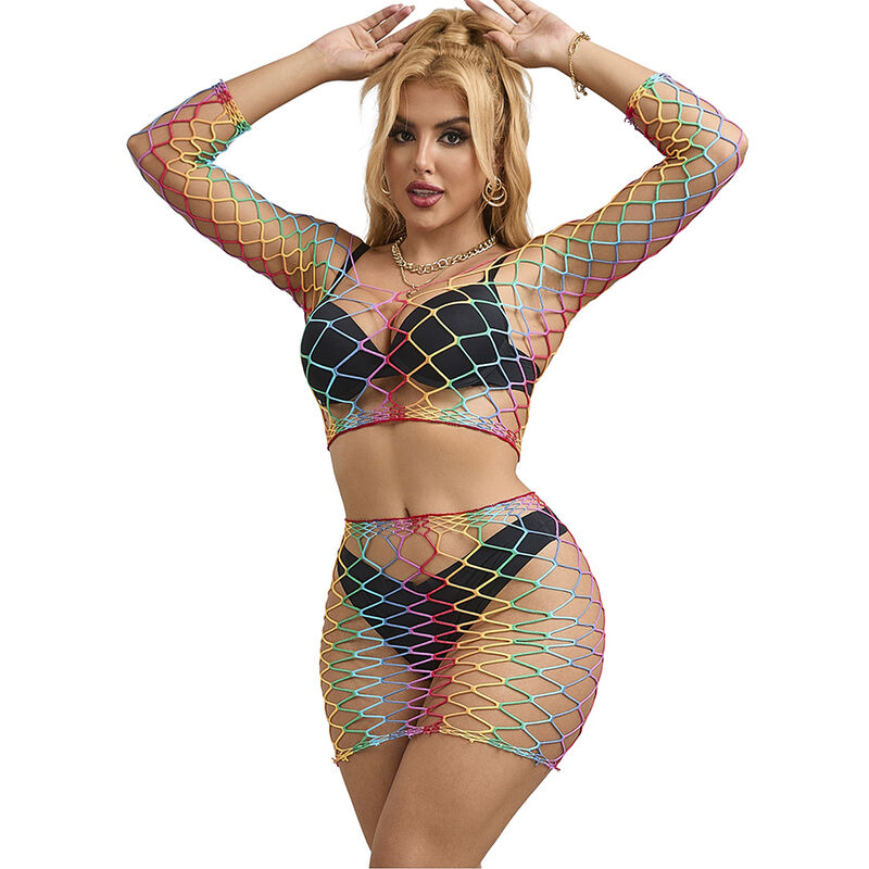 Bodystocking Subblime 952440 2 Pezzi Arcobaleno Taglia Unica