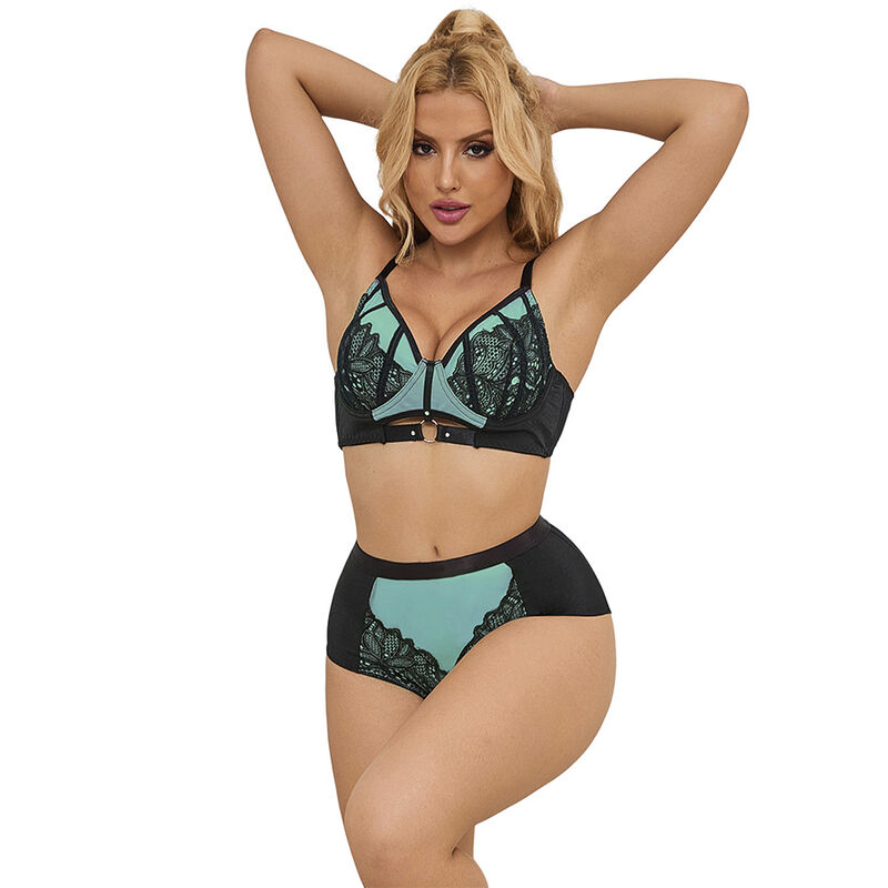 SUBBLIME – 955564 REGGISENO IN VERNICE VERDE CON CERNIERA IN RETE L/XL