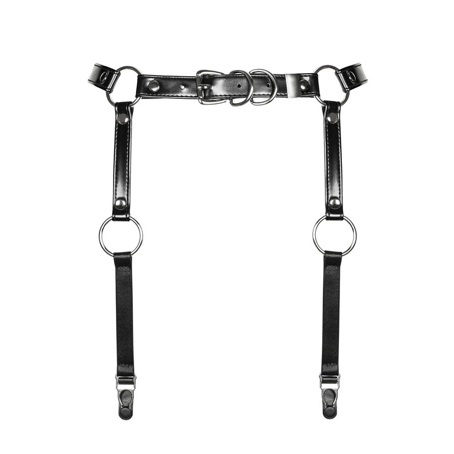 Reggicalze con CInghie Nere Obsessive A741 Arnes Taglia Unica